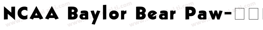 NCAA Baylor Bear Paw字体转换
